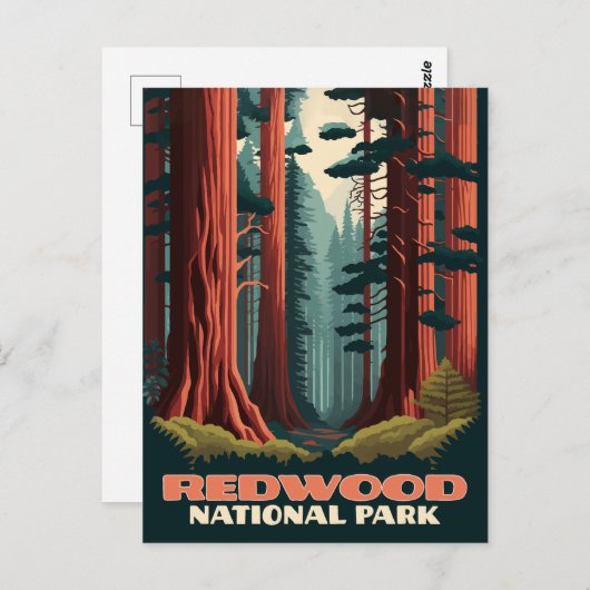 Redwood National Park Postkarte (Vorne/Hinten)
