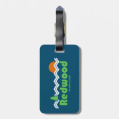 Redwood National Park Retro Gepäckanhänger (Rückseite vertikal)