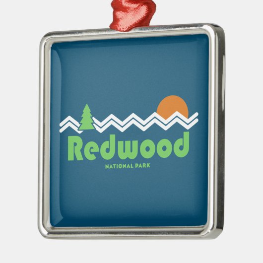 Redwood National Park Retro Ornament Aus Metall (Links)
