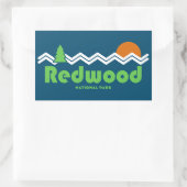 Redwood National Park Retro Rechteckiger Aufkleber (Tasche)