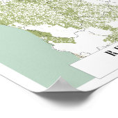 Redwood National Park Retro Street Map Poster (Ecke)