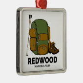 Redwood National Park Rucksack Ornament Aus Metall (Rechts)
