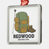Redwood National Park Rucksack Ornament Aus Metall (Links)