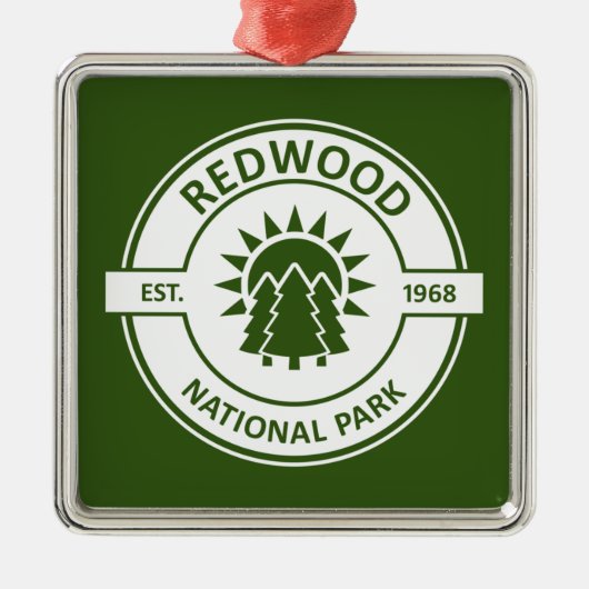 Redwood National Park Sun Trees Ornament Aus Metall (Vorne)