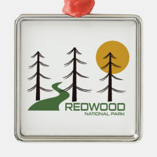 Redwood National Park Trail Ornament Aus Metall