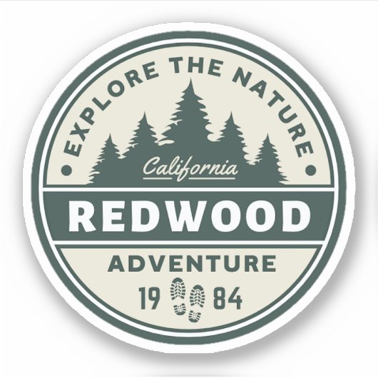 Redwood National Park Travel Sticker (Vorderseite)