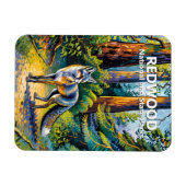 Redwood National Park Van Gogh Wald Fuchs Custom Magnet (Horizontal)