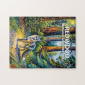 Redwood National Park Van Gogh Wald Fuchs Custom Puzzle (Horizontal)