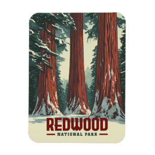 Redwood National Park - Vintage Kalifornien Magnet
