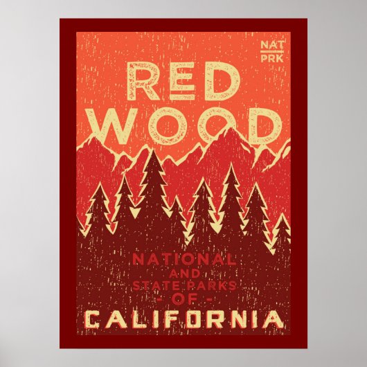 Redwood National Park Vintage Poster (Vorne)