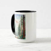 Redwood National Park Wasserfarben Malerei Tasse (Vorderseite Links)