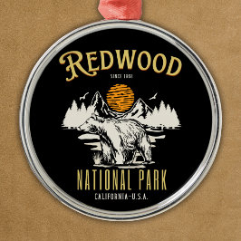 Redwood National Park Wooded landscape Ornament Aus Metall