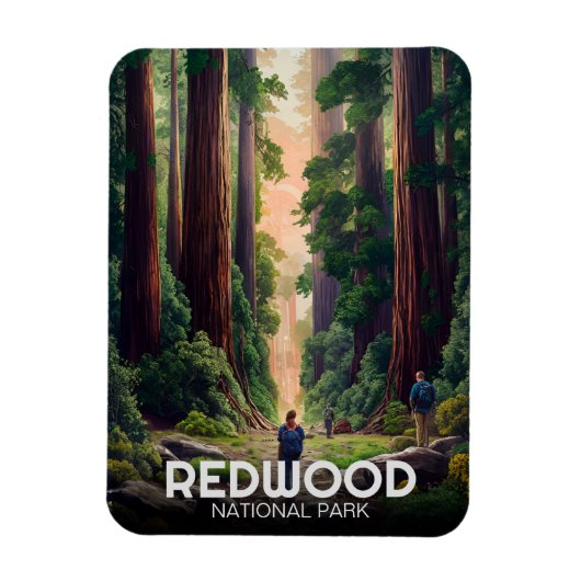 Redwood National Staat Park, Küste Kalifornien Magnet (Vertikal)