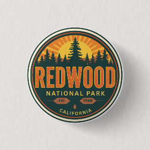 Redwood National State Park, Küstenkalifornien Button