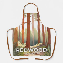 Redwood-Nationalpark | Aquarell-Reisekunst Schürze