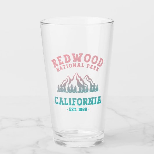 Redwood Nationalpark California Gradient Glas (Vorderseite)