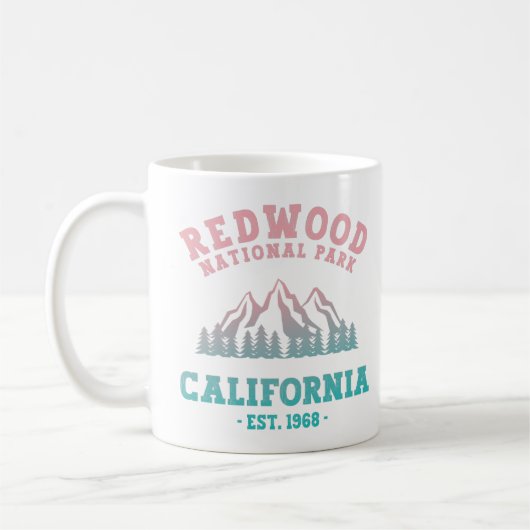 Redwood Nationalpark California Gradient Kaffeetasse (Links)