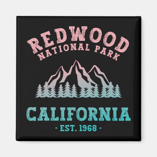 Redwood Nationalpark California Gradient Magnet (Vorne)