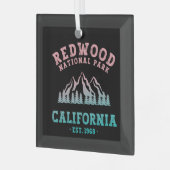 Redwood Nationalpark California Gradient Ornament Aus Glas (Vorderseite links)