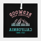 Redwood Nationalpark California Gradient Ornament Aus Glas (Rückseite)