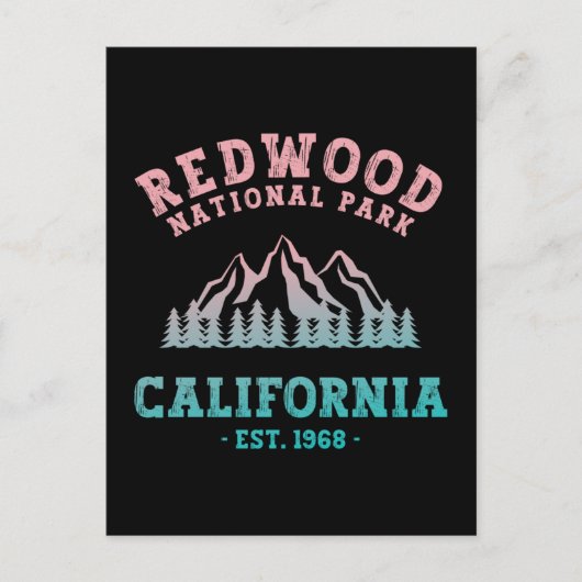 Redwood Nationalpark California Gradient Postkarte (Vorderseite)