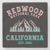 Redwood Nationalpark California Gradient Steinuntersetzer (Vorderseite)