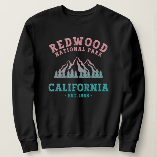 Redwood Nationalpark California Gradient Sweatshirt (Design vorne)