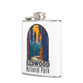 Redwood Nationalpark California Vintag Flachmann (Links)