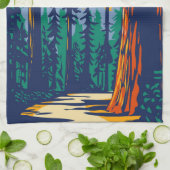 Redwood Nationalpark California Vintag Geschirrtuch (Gefaltet)