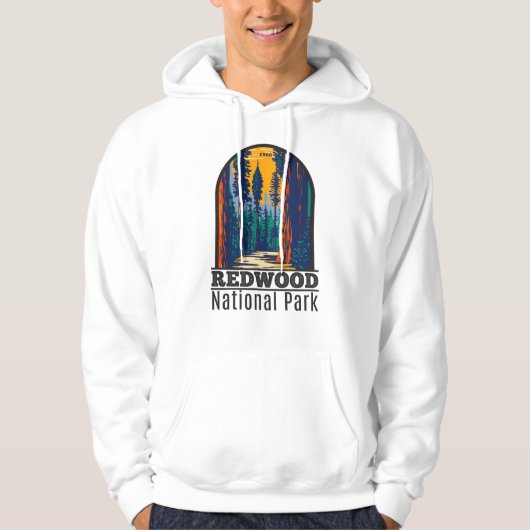Redwood Nationalpark California Vintag Hoodie (Vorderseite)
