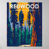 Redwood Nationalpark California Vintag Poster (Vorne)