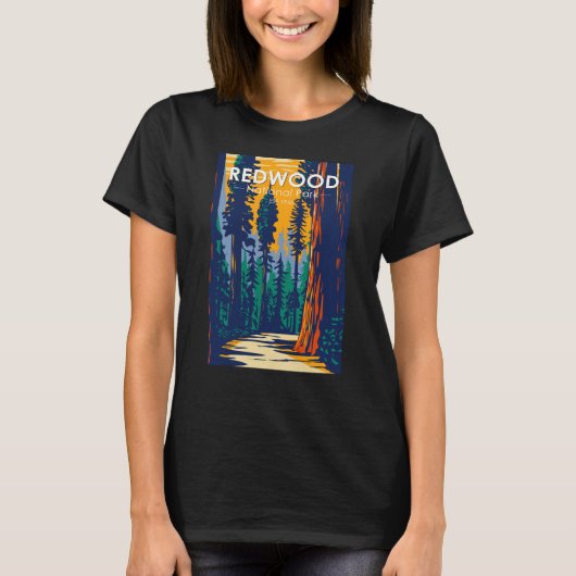 Redwood Nationalpark California Vintag T-Shirt (Vorderseite)