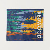 Redwood Nationalpark California Vintag Wandteppich (Vorderseite (Horizontal))