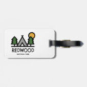 Redwood-Nationalpark Gepäckanhänger (Rückseite horizontal)