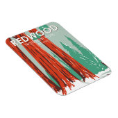 Redwood-Nationalpark im Winter California Vintag Magnet (Rechte Seite)