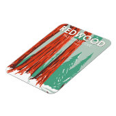 Redwood-Nationalpark im Winter California Vintag Magnet (Linke Seite)