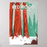 Redwood-Nationalpark im Winter California Vintag