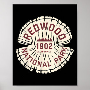 Redwood-Nationalpark Kalifornien Wandern Souvenir Poster
