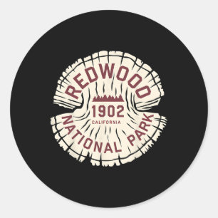 Redwood-Nationalpark Kalifornien Wandern Souvenir  Runder Aufkleber