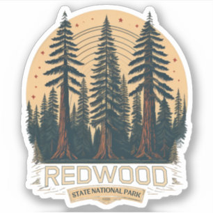 Redwood-Nationalpark, Küstenkalifornien Aufkleber