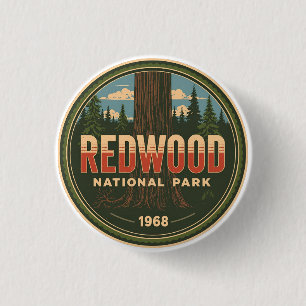 Redwood Nationalpark, Küstenkalifornien Button