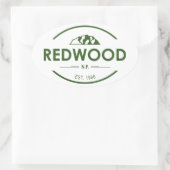 Redwood-Nationalpark Ovaler Aufkleber (Tasche)