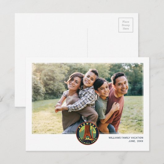 Redwood-Nationalpark Postkarte (Vorne/Hinten)