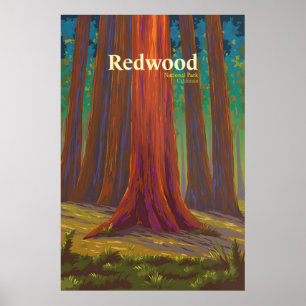 Redwood-Nationalpark-Reiseplakat Poster