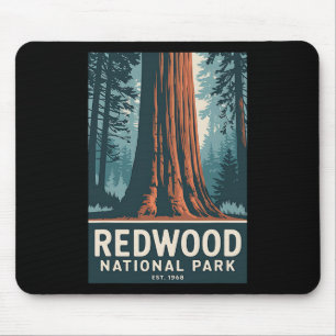 Redwood Nationalpark Vintage Camping Wandern Männe Mousepad