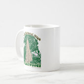 Redwood Natural High Retro Travel Logo Kaffeetasse (Vorderseite Links)