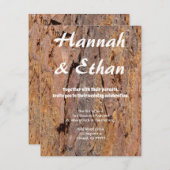 Redwood Tree Bark Einladung (Vorne/Hinten)