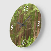 Redwood Trees at Muir Woods National Monument Große Wanduhr (Winkel)
