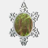 Redwood Trees at Muir Woods National Monument Schneeflocken Zinn-Ornament (Rechts)