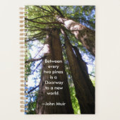 Redwood Trees mit Muir Quote Planer (Vorderseite)